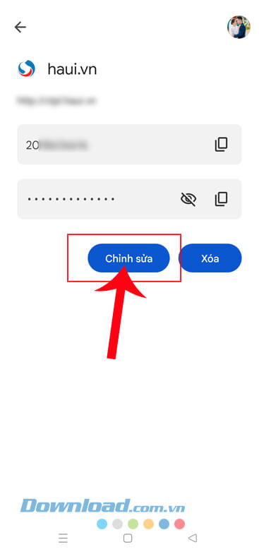Nhấn vào nút Chỉnh sửa