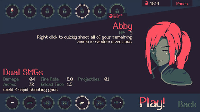 Lựa chọn anh hùng với cá tính, đặc điểm khác nhau trong 20 Minutes Till Dawn game