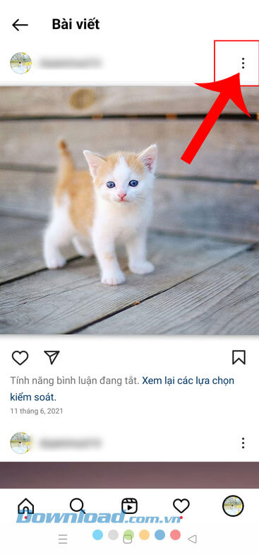 Chạm vào biểu tượng dấu ba chấm