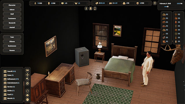 Xây dựng quán rượu ở miền Tây hoang dã trong khi chơi Deadwater Saloon game