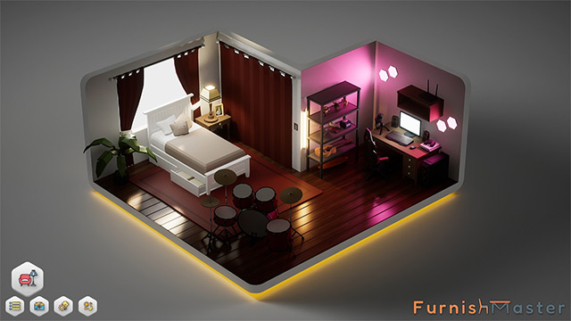 Thiết kế nội ngoại thất tự do trong game mô phỏng thư giãn Furnish Master 