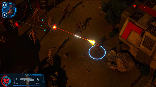 Ring of Life: Survive in Proxima game là sự pha trộn giữa phong cách bắn súng top-down với phiêu lưu và sinh tồn