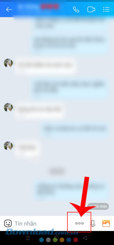 Nhấn vào biểu tượng dấu ba chấm