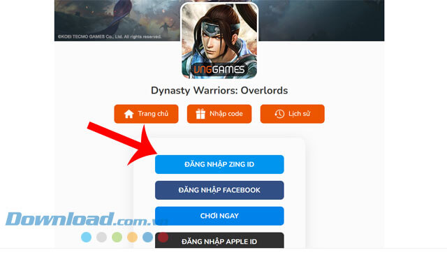 Đăng nhập tài khoản game