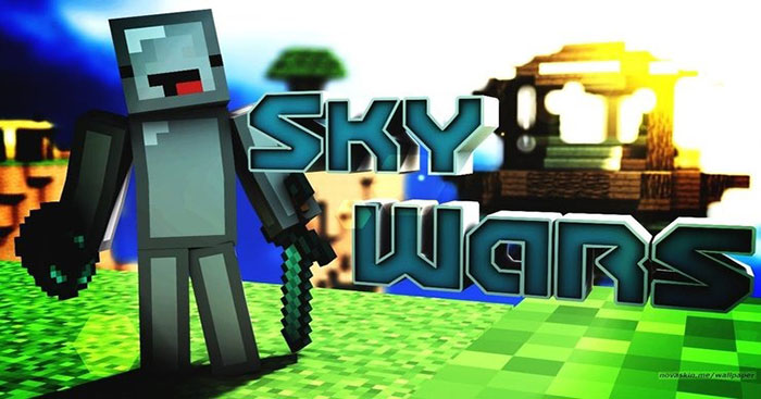 Minigame Skywars trong Minecraft