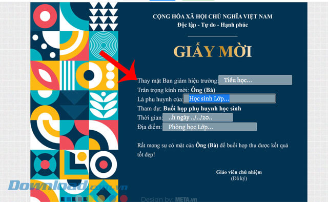 Nhập thông tin đầy đủ