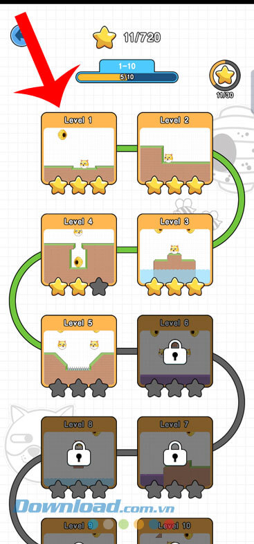 Các màn mình đã vượt qua