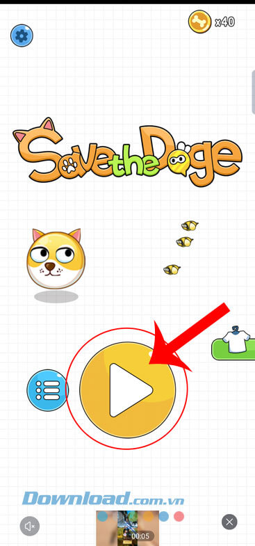Chạm vào biểu tượng nút Play