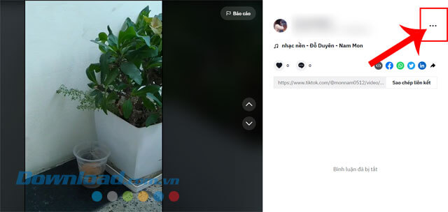 Nhấn vào biểu tượng dấu ba chấm