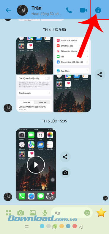 Nhấn vào biểu tượng dấu "!"