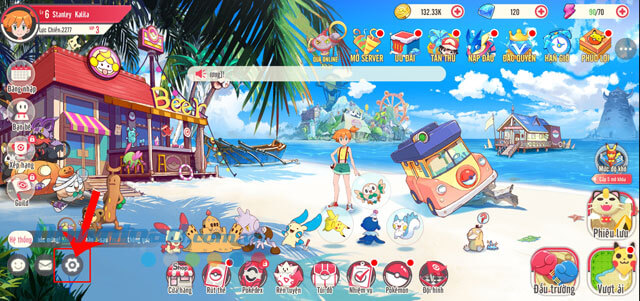 Nhấn vào mục Cài đặt