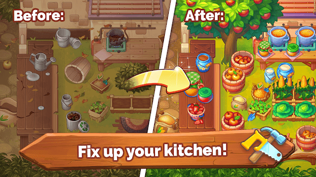 Sửa sang căn bếp của bạn trong game Cooking Farm - Hay & Cook game