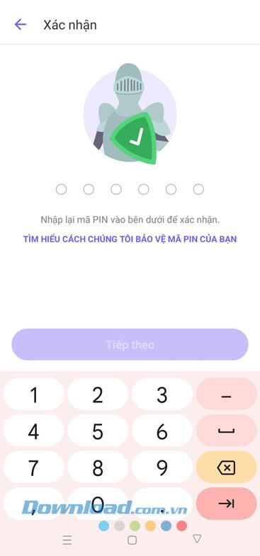 Xác nhận mã PIN