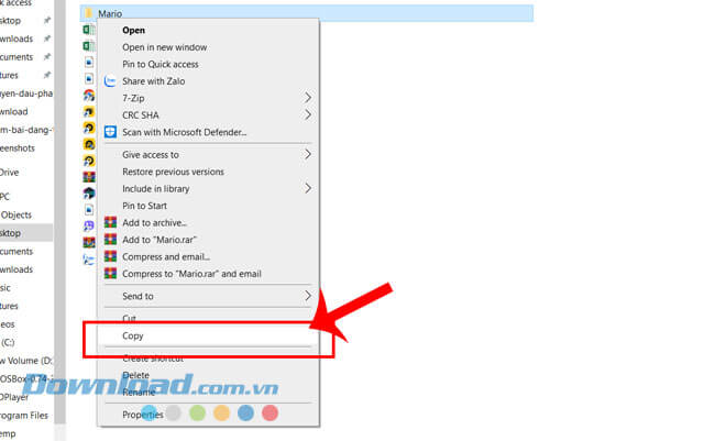 Sao chép file game Mario