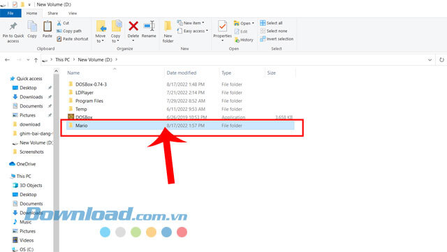 Paste vào ổ đĩa D của máy tính