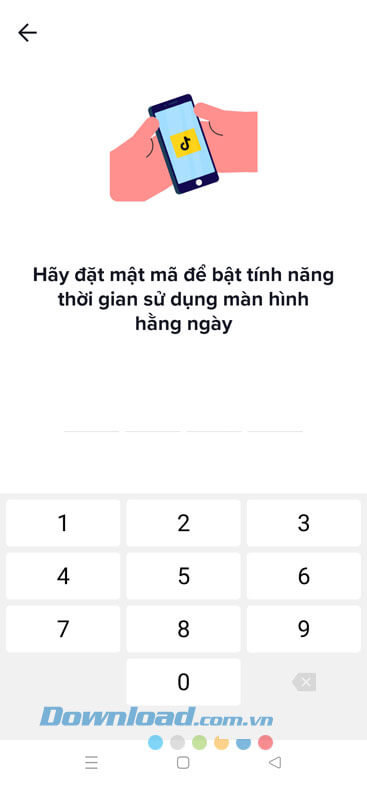 Đặt mật mã bật giới hạn thời gian