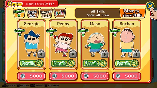 Chiến thắng Crayon ShinChan: The Storm Called Flaming Kasukabe Runner để mở khóa nhân vật, trang phục mới