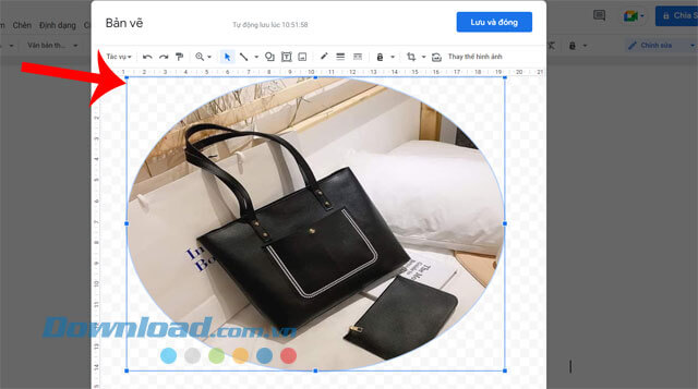 Điều chỉnh khung mờ thành hình tròn