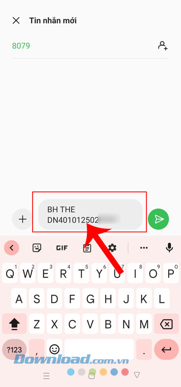 Soạn tin nhắn tra cứu thẻ BHYT