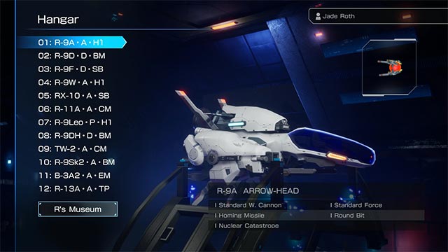 Không ngừng nâng cấp tàu chiến, vũ khí và phi công chiến đấu trong khi chơi RType Final 2 game