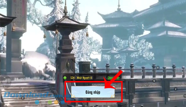 Click chuột vào nút Đăng nhập