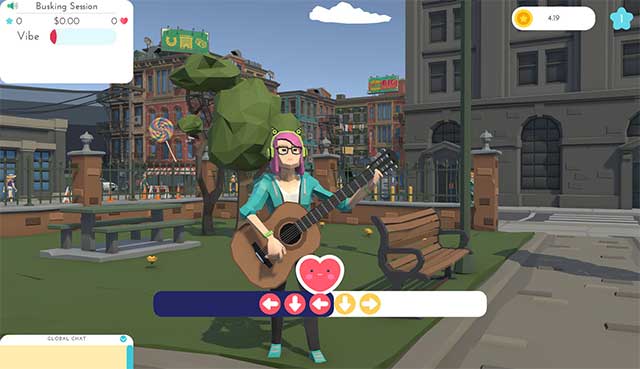 World of Busking là một trò chơi phiêu lưu mô phỏng xã hội âm nhạc sôi động