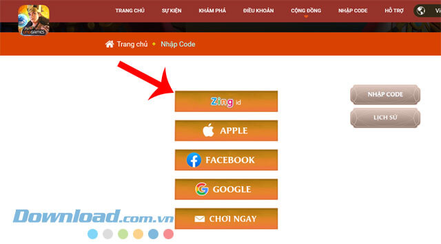 Đăng nhập tài khoản game Đấu Tướng VNG
