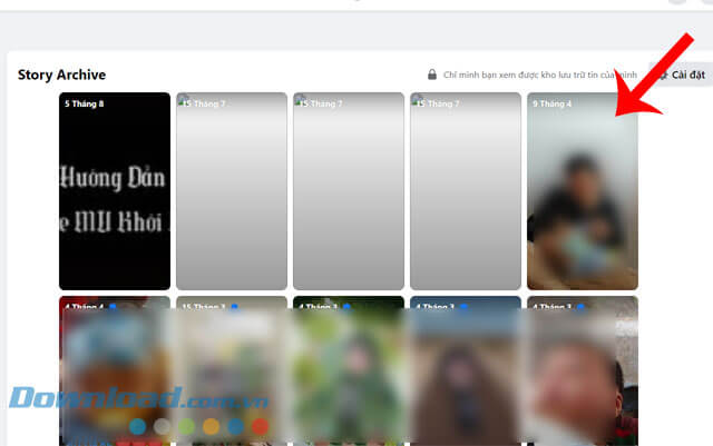 Tất cả Story đã đăng lên Facebook