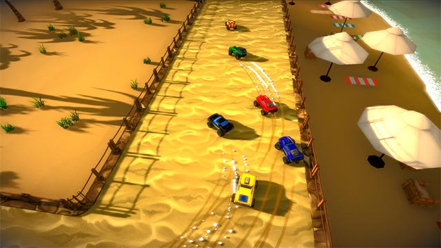 Cán đích đầu tiên và trở thành vua tốc độ trong game OverShoot Battle Race