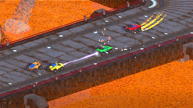 Chinh phục các đường đua vòng quanh 9 hành tinh trong khi chơi OverShoot Battle Race game