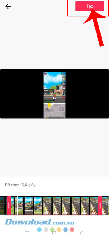 Ấn vào nút Tạo