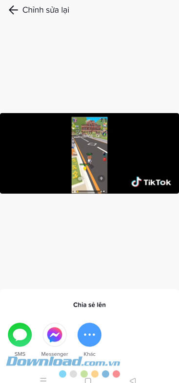 Chia sẻ ảnh động đã tạo từ video TikTok