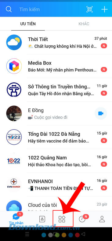 Ấn vào mục Khám phá