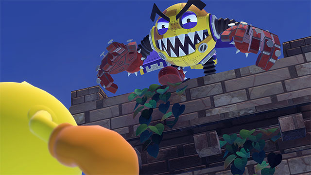 Chiến đấu với boss để giải cứu gia đình là mục tiêu chính trong game PAC-MAN WORLD Re-PAC