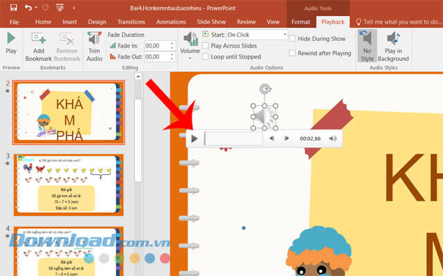 Đã thêm vào bài thuyết trình PowerPoint