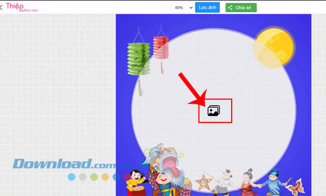 Nhấp chuột vào biểu tượng bức ảnh