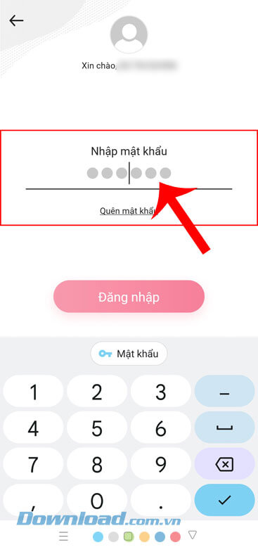 Đặt mật khẩu bảo mật