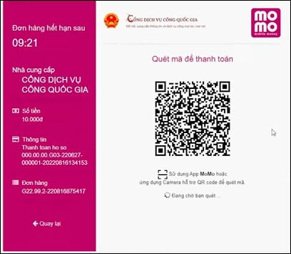 Thông tin thanh toán và mã QR