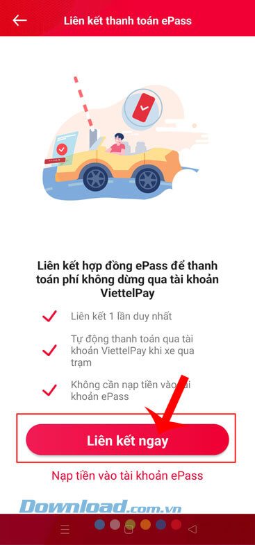 Nhấn vào nút Liên kết ngay