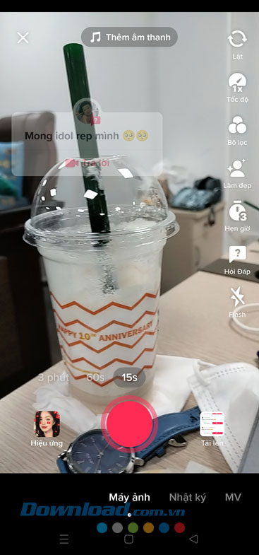 Quay video TikTok đáp lại câu hỏi