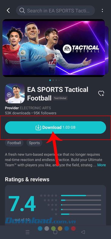 Nhấn vào nút Download