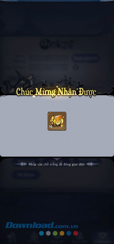 Nhấn vào màn hình để nhận quà