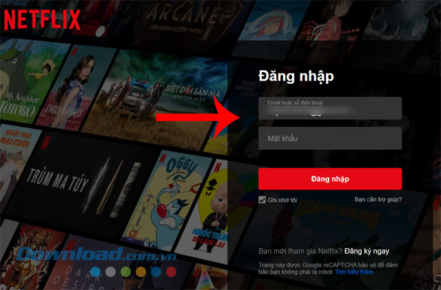 Đăng nhập tài khoản Netflix