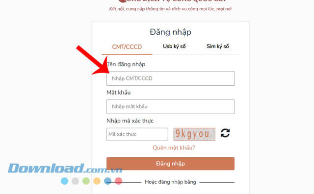 Đăng nhập tài khoản