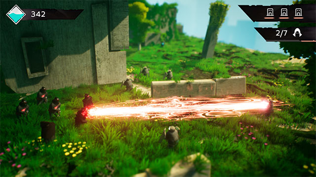 Chỉ huy đội quân người đá dũng cảm trong khi chơi Sears: The Sky Frontier game