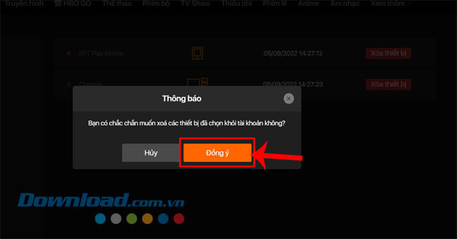 Nhấn vào nút Đồng ý