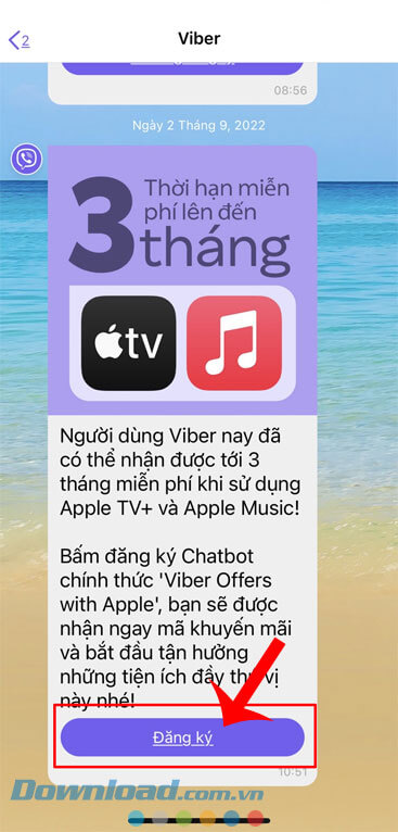 Nhấn vào nút Đăng ký