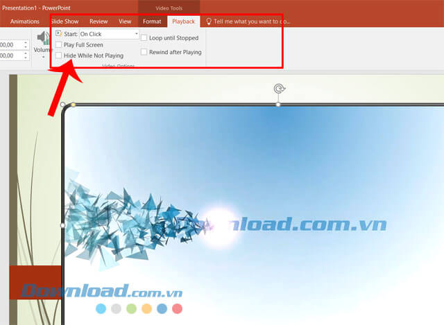 Chọn chế độ phát video