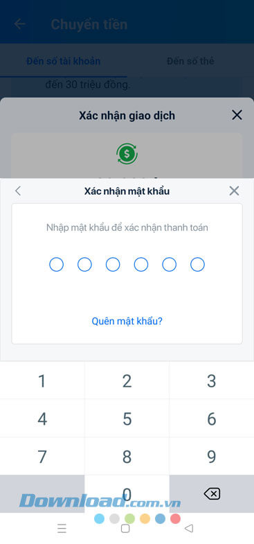 Nhập mật khẩu ZaloPay