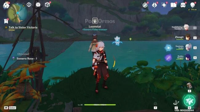 NPC Loumelat tại Hiệp hội câu cá Sumeru